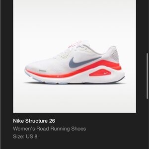 Nike Structure 26 Women's Running Shoes - White and Red
